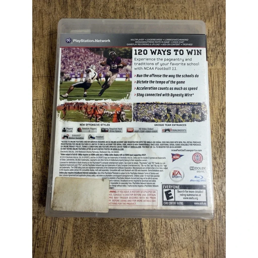 NCAA Football 11 (Sony PlayStation 3, 2010) PS3‎